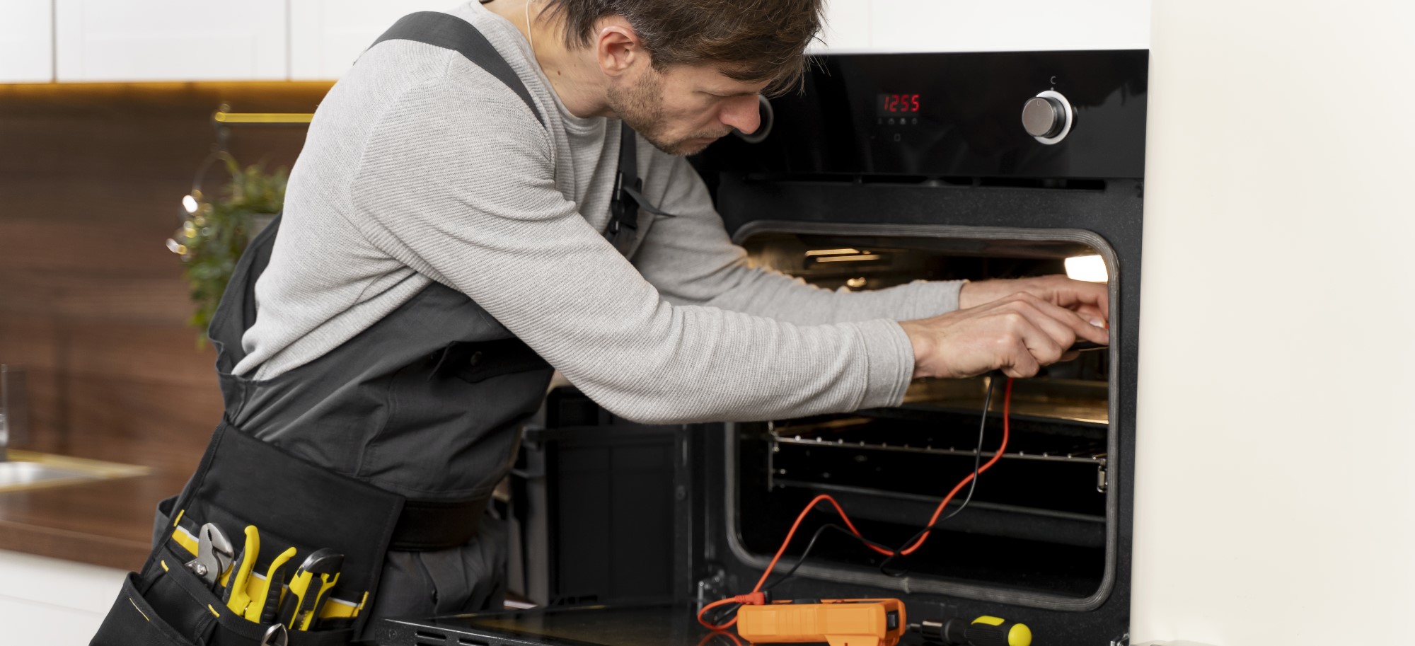 service maintenance worker repairing